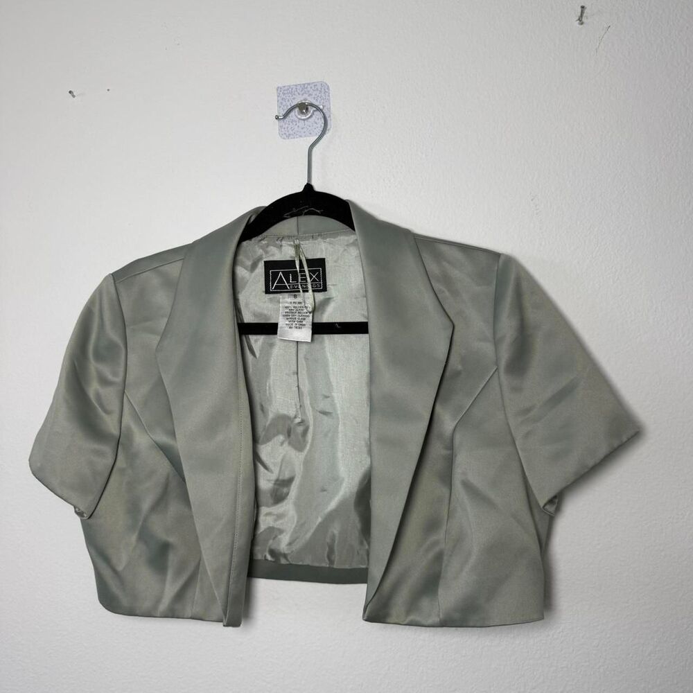 Alex Evenings Green Cropped Gilet Vest D19